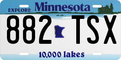 MN license plate 882TSX