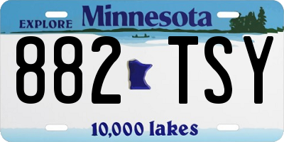 MN license plate 882TSY