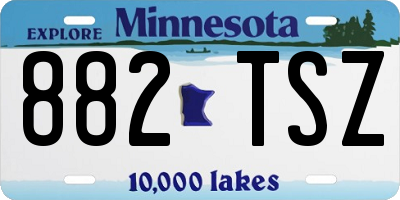 MN license plate 882TSZ