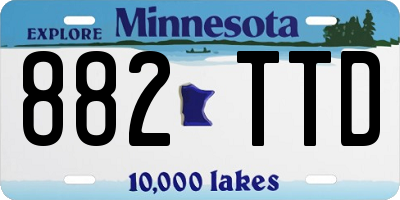 MN license plate 882TTD