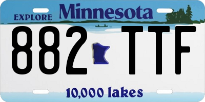 MN license plate 882TTF