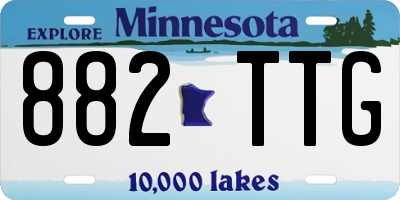 MN license plate 882TTG