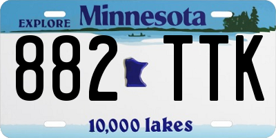 MN license plate 882TTK
