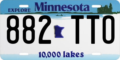 MN license plate 882TTO