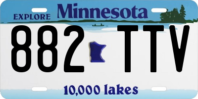 MN license plate 882TTV