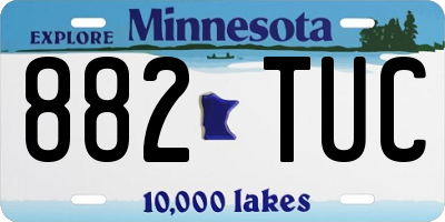 MN license plate 882TUC