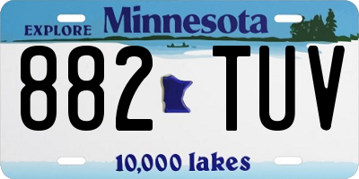 MN license plate 882TUV