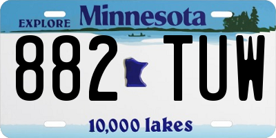 MN license plate 882TUW