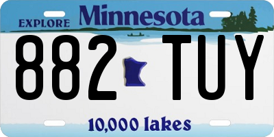 MN license plate 882TUY