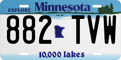 MN license plate 882TVW