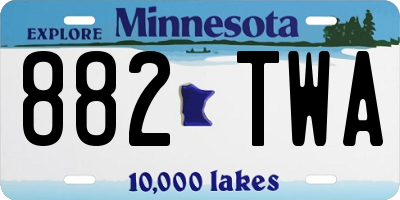 MN license plate 882TWA