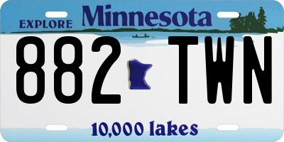 MN license plate 882TWN