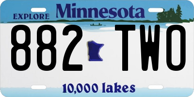 MN license plate 882TWO