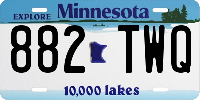 MN license plate 882TWQ