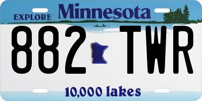 MN license plate 882TWR