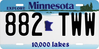 MN license plate 882TWW