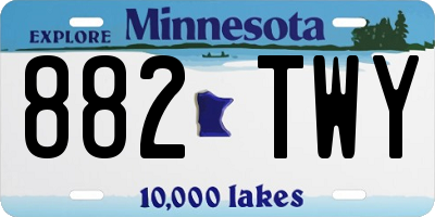 MN license plate 882TWY