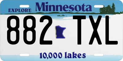 MN license plate 882TXL