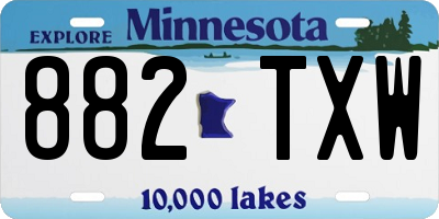 MN license plate 882TXW