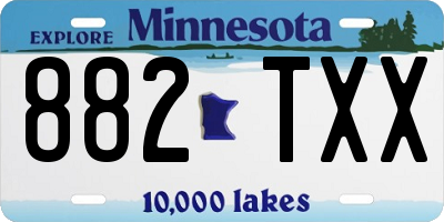 MN license plate 882TXX