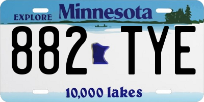 MN license plate 882TYE