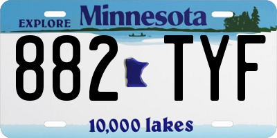 MN license plate 882TYF