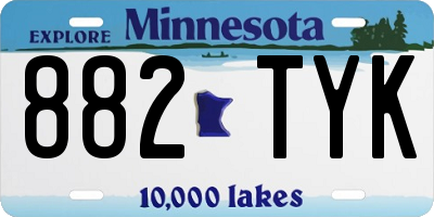 MN license plate 882TYK