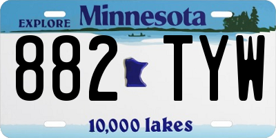MN license plate 882TYW