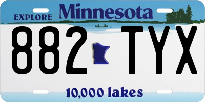 MN license plate 882TYX