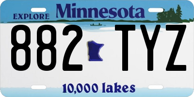 MN license plate 882TYZ