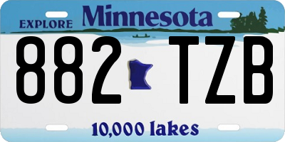 MN license plate 882TZB