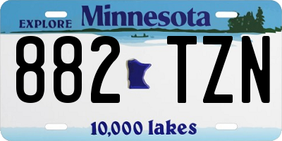 MN license plate 882TZN