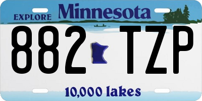 MN license plate 882TZP