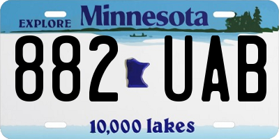 MN license plate 882UAB