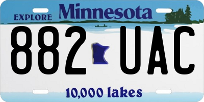 MN license plate 882UAC