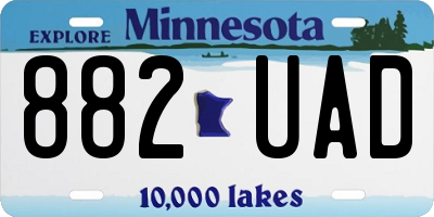 MN license plate 882UAD