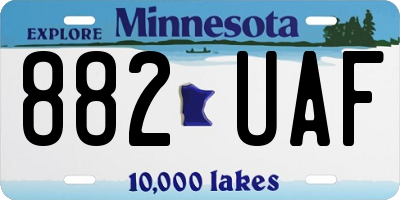 MN license plate 882UAF