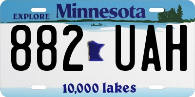 MN license plate 882UAH