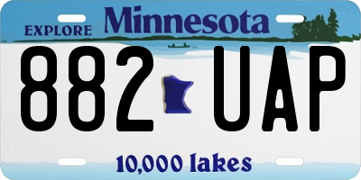 MN license plate 882UAP