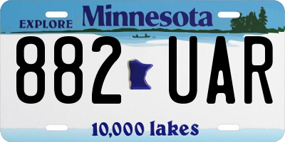 MN license plate 882UAR