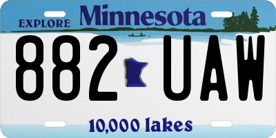 MN license plate 882UAW