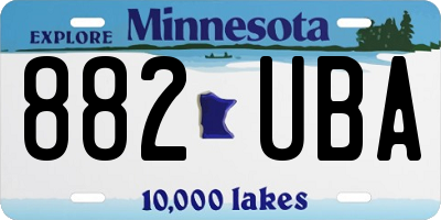 MN license plate 882UBA
