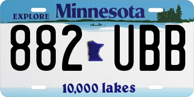 MN license plate 882UBB