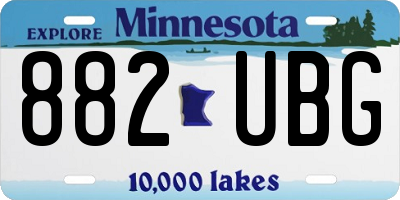 MN license plate 882UBG