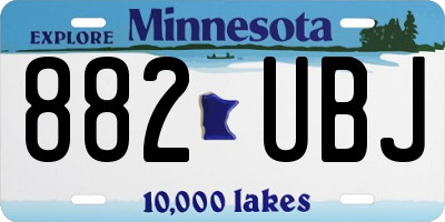 MN license plate 882UBJ