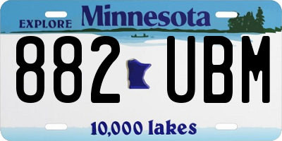 MN license plate 882UBM