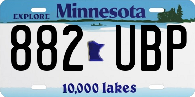 MN license plate 882UBP