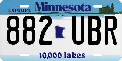 MN license plate 882UBR