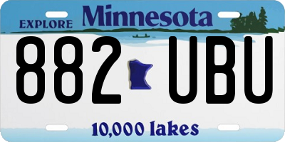 MN license plate 882UBU