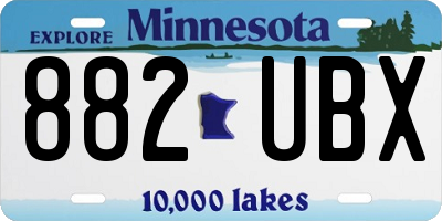 MN license plate 882UBX